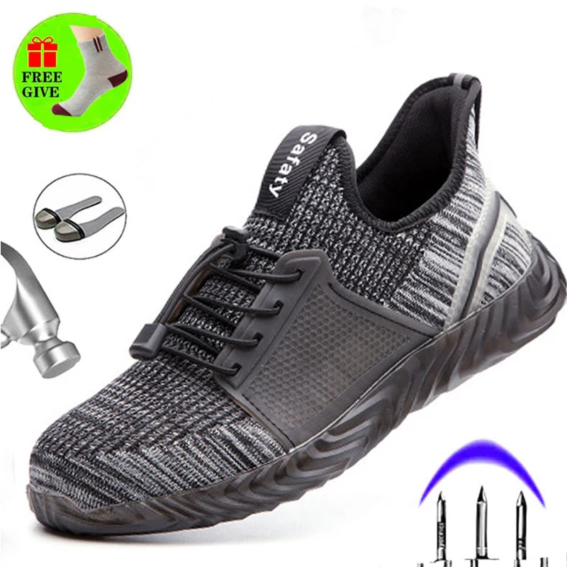 

Labor Insurance Shoes Men's Anti-smashing Anti Puncture Breathable Soft Bottom Four Seasons Non-slip Work Shoes Safety Shoes