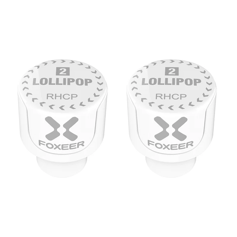 2PCS Foxeer Lollipop 3 Stubby 5.8GHz 2.5Dbi RHCP/LHCP FPV Mushroom 4.8g Antenna SMA for FPV RC Racing Drone Models