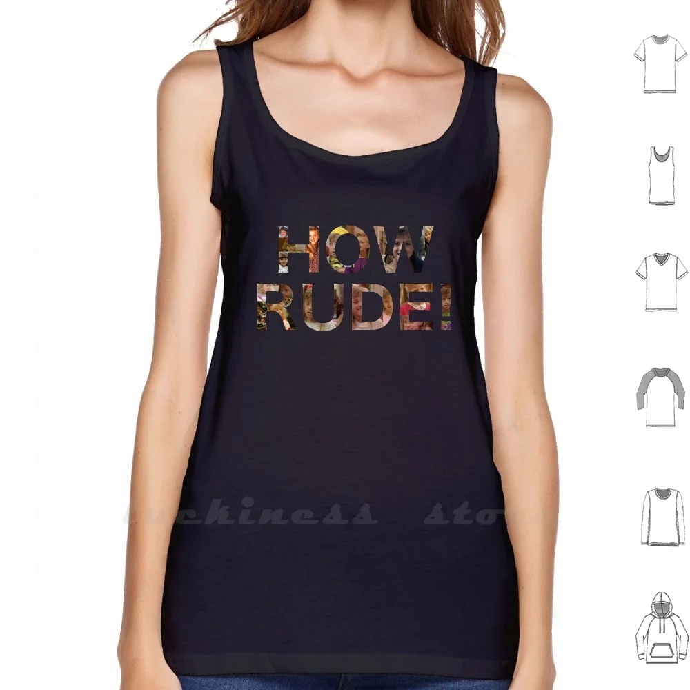 How Rude! Tank Top Vest Sleeveless Men Women Cotton Stephanie Tanner Full House Jodie Sweetin Fuller House How Rude