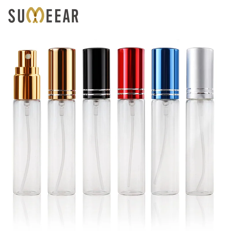 100PCS/Lot 10ml Portable Sample Refillable Perfume Bottle Empty Mini Spray Bottle Perfume Bottles Atomizer Container for Travel