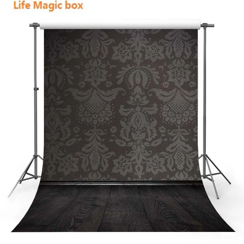 Fondo fotográfico de vinilo, cabezal gris, moteado, fregado, Fondo de Madera, Foto-098