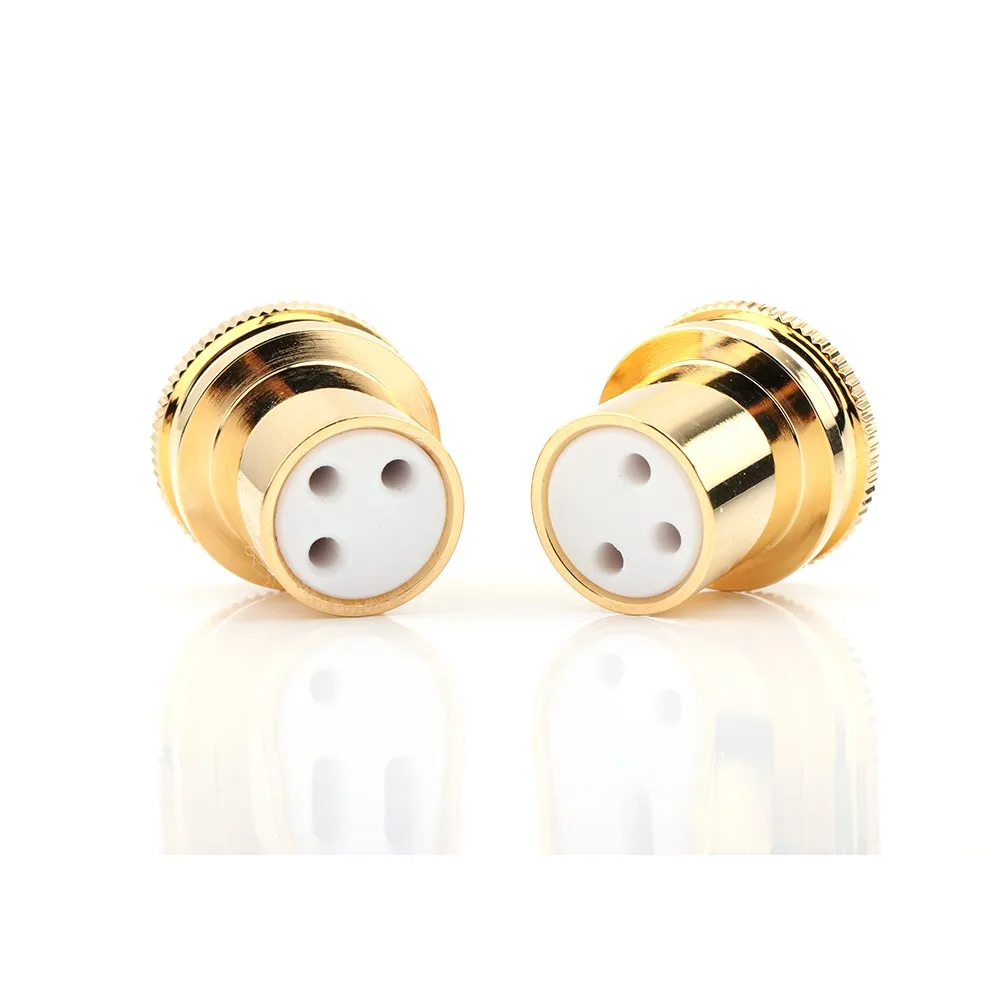 2PC CP003 XLR Female Socket Cap Gold Noise Stopper Shielding Caps