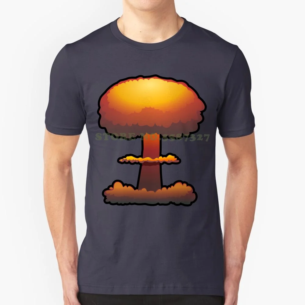 Nuclear Explosion T Shirt Men's High Quality Custom Printed Tops Hipster Tees