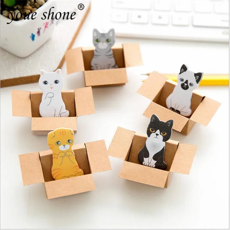 

1PCS=30 Sheets Cute Cat Pad Note Paper Notepad Cartoon Cute Carton Cat Dog Compact Notepads Sticky Note Stationery YOUE SHONE