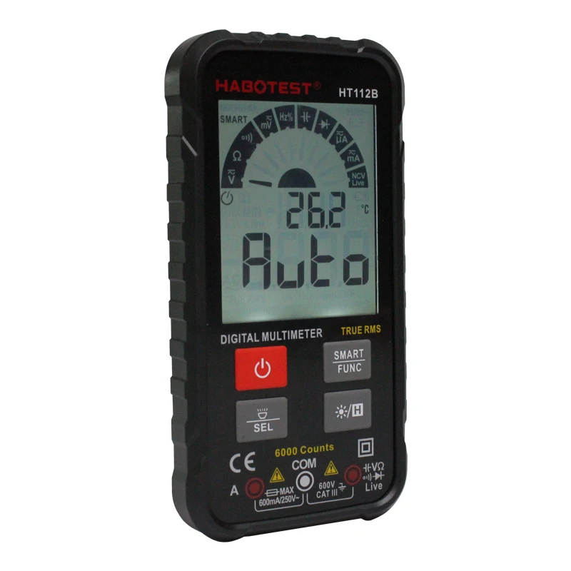 HABOTEST HT112B Pocket Pocket Automatic Range Fool Electronic Electrician Repair True RMS Digital Multimeter