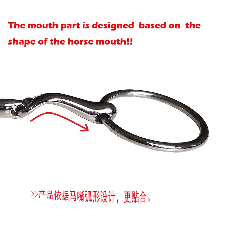 13.5cm Stainless Steel Horse Snaffle Bit Loose Ring Bit Horse Equipment