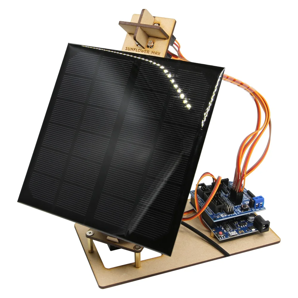 Arduino Smart Solar Tracker with Solar Panels Servos Can Be Used For Mobile Phone Charging Diy Stem Project Kit