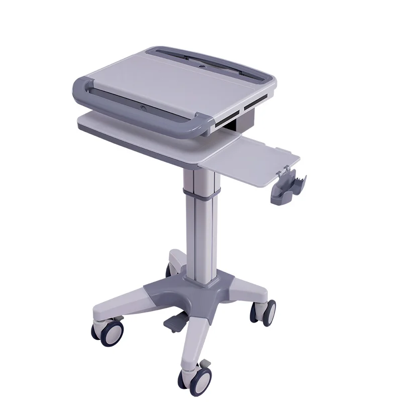 Simple Medical Laptop Mobile Cart for Doctor Use 17 inch Laptop Cure Hospital Trolley