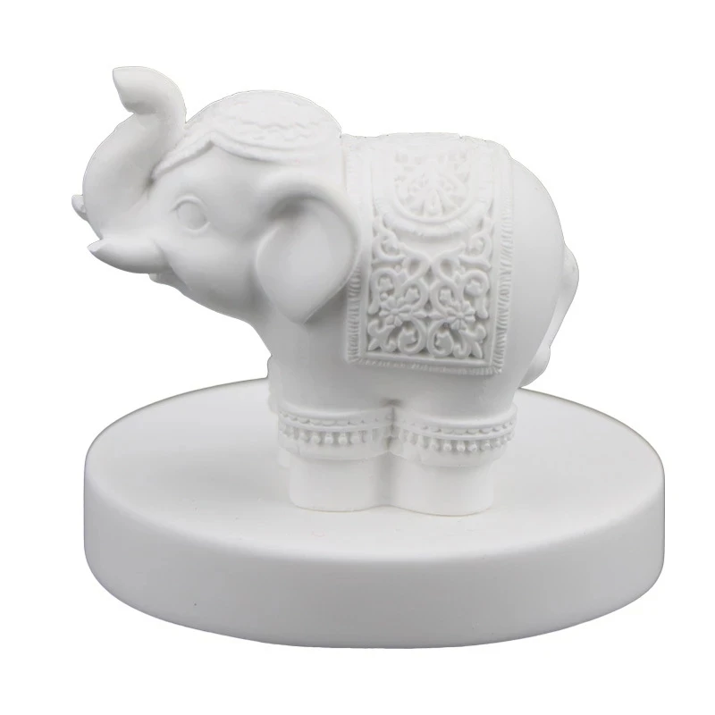 3D Rich Elephant Silicone Mold Fondant Candle Resin Aroma Stone Ornaments Soap Mold For Pastry Cup Cake Decorating