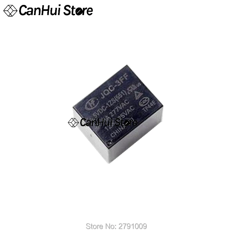 1Pcs HF JQC -3FF- 5VDC / 9VDC / 12VDC / 24VDC -1ZS(551) 5-pin 10A HongFa Relay
