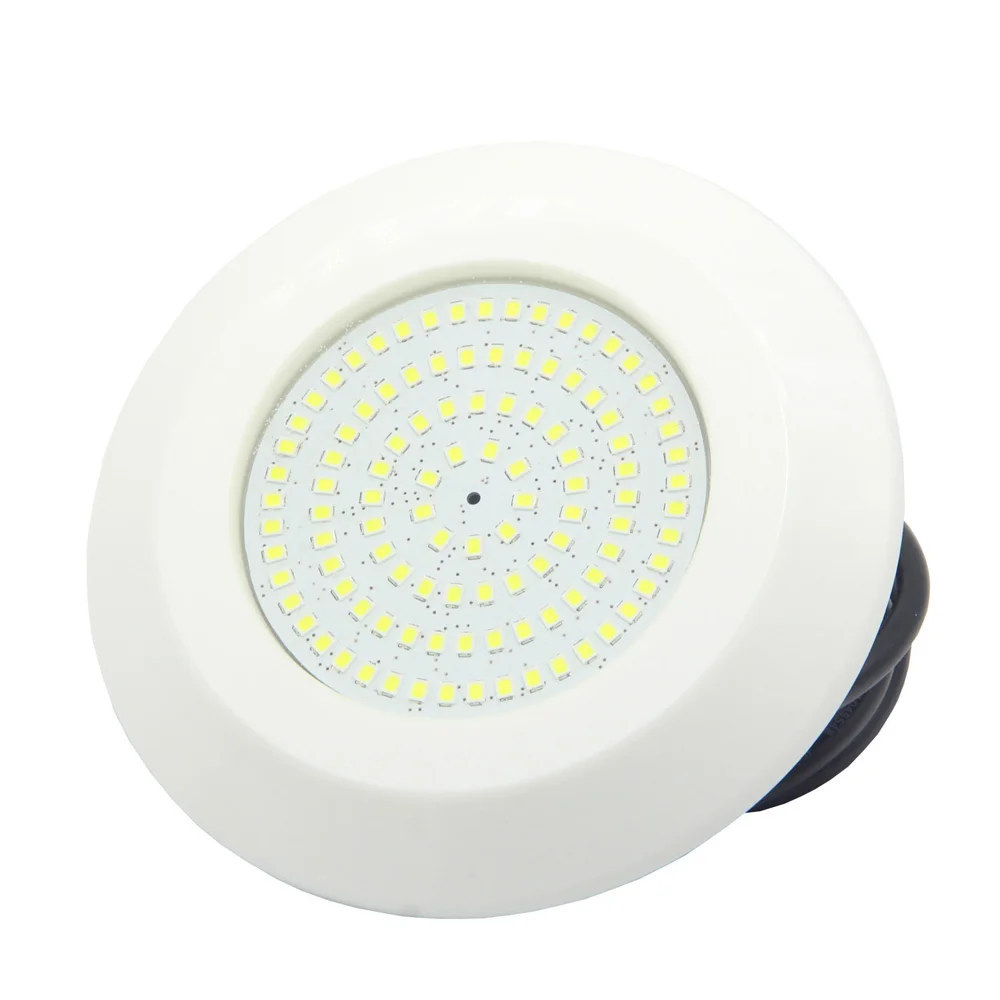 Rgb piscina luz subaquática 12w resina de plástico cheio fino holofotes led ip68 branco frio quente cor azul branco