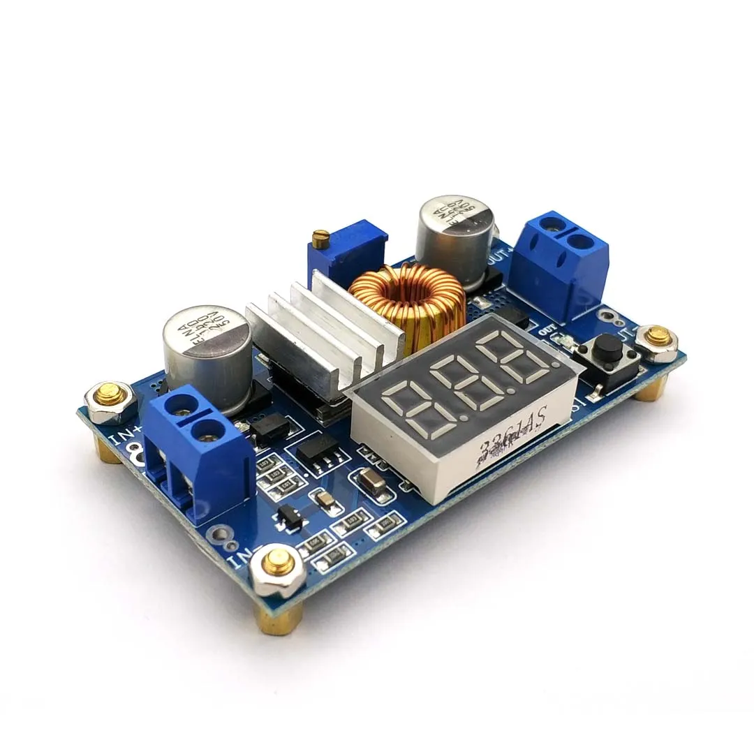 XL4015 DC-DC 5A модуль регулятора напряжения 75 Вт Регулируемый понижающий модуль с дисплеем вольтметра