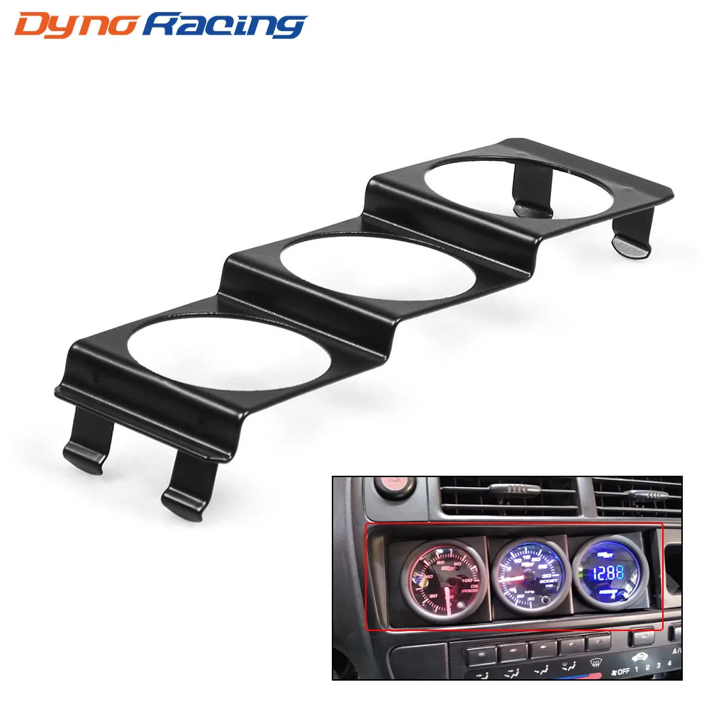Uniwersalny miernik 52 mm Tripe 3 Gauge Radio Din w panelu deski rozdzielczej Pod Black 2 cale BX 102259 -BK