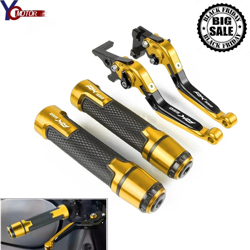 

For KYMCO AK550 AK 550 2017-2018 CNC Motorcycle Extendable Brake Clutch Lever and 7/8" 22MM Handle Grips AK550 Handbar ak550