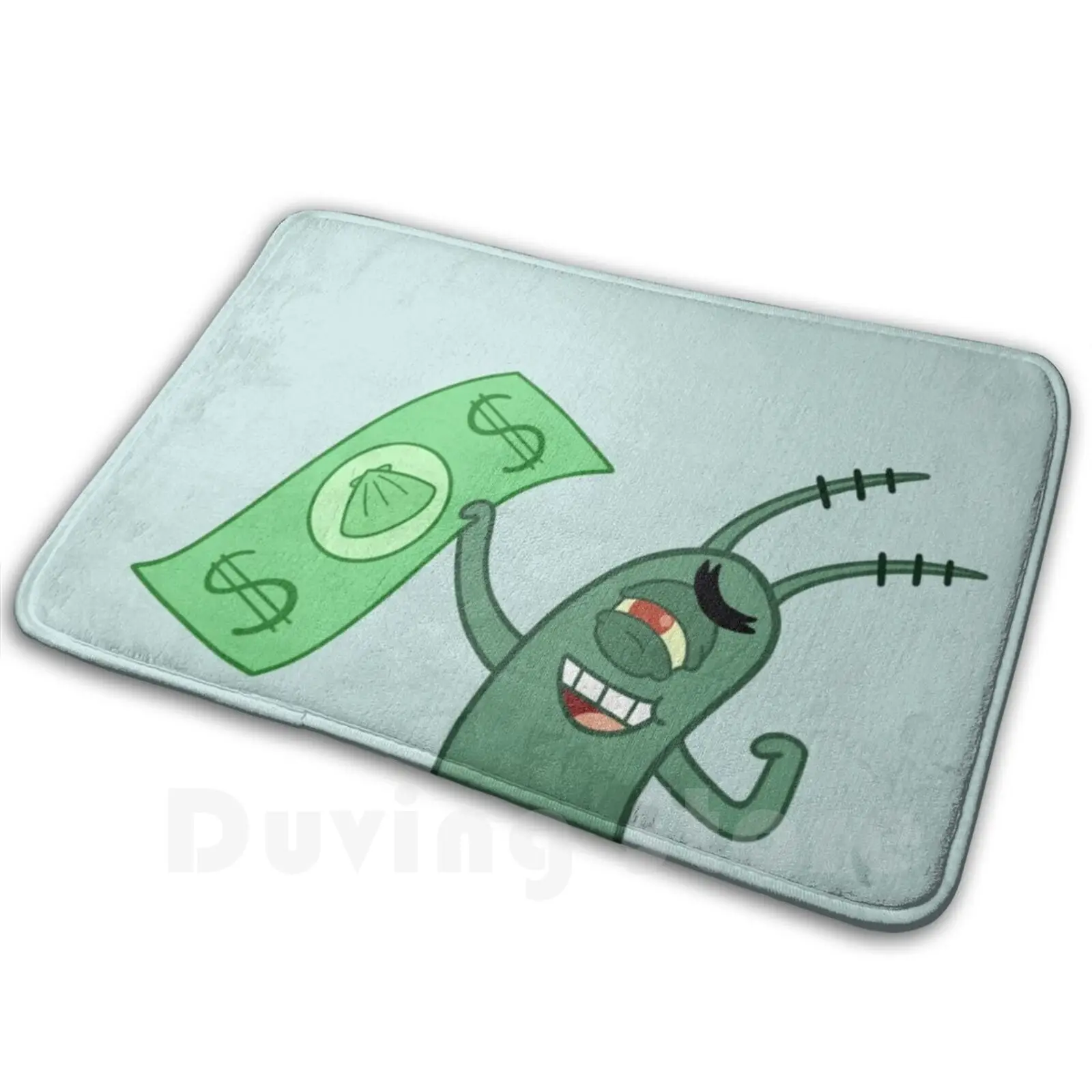 Plankton Soft Non-Slip Mat Rug Carpet Cushion Plankton Cartoon Money