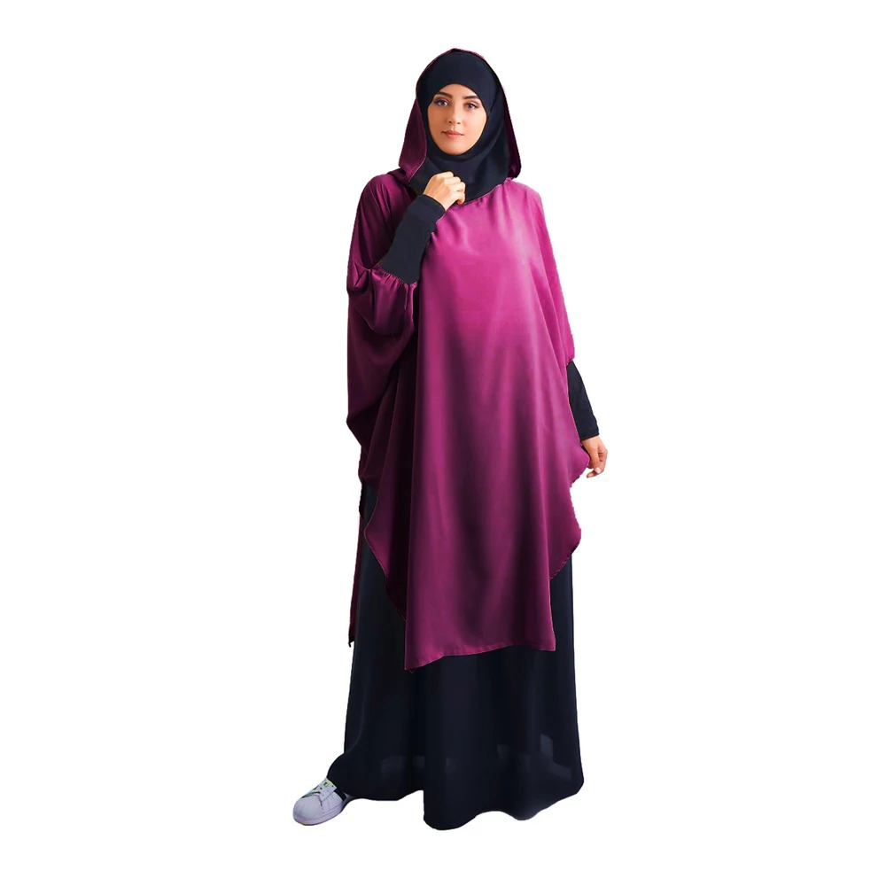 New One Piece Prayer Khimar Garment Dress Robe Muslim Women Hooded Abaya Hijab Overhead Islamic Clothes Ramadan Djellaba Dress