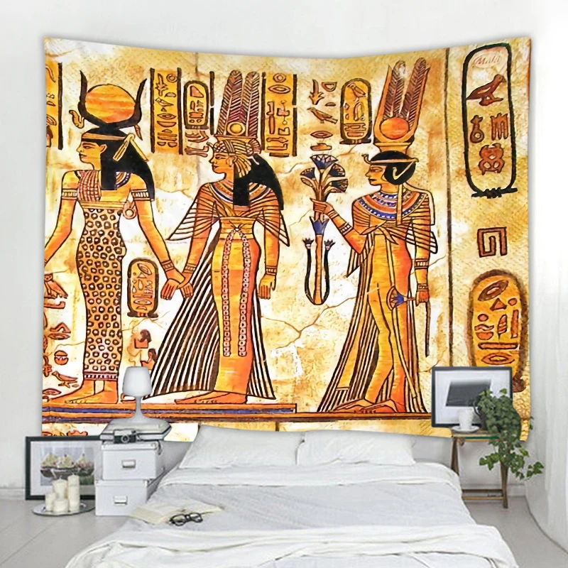 Egyptian gods Egyptian mythology decorative tapestry curtains background wall cloth decoration bedroom living room background