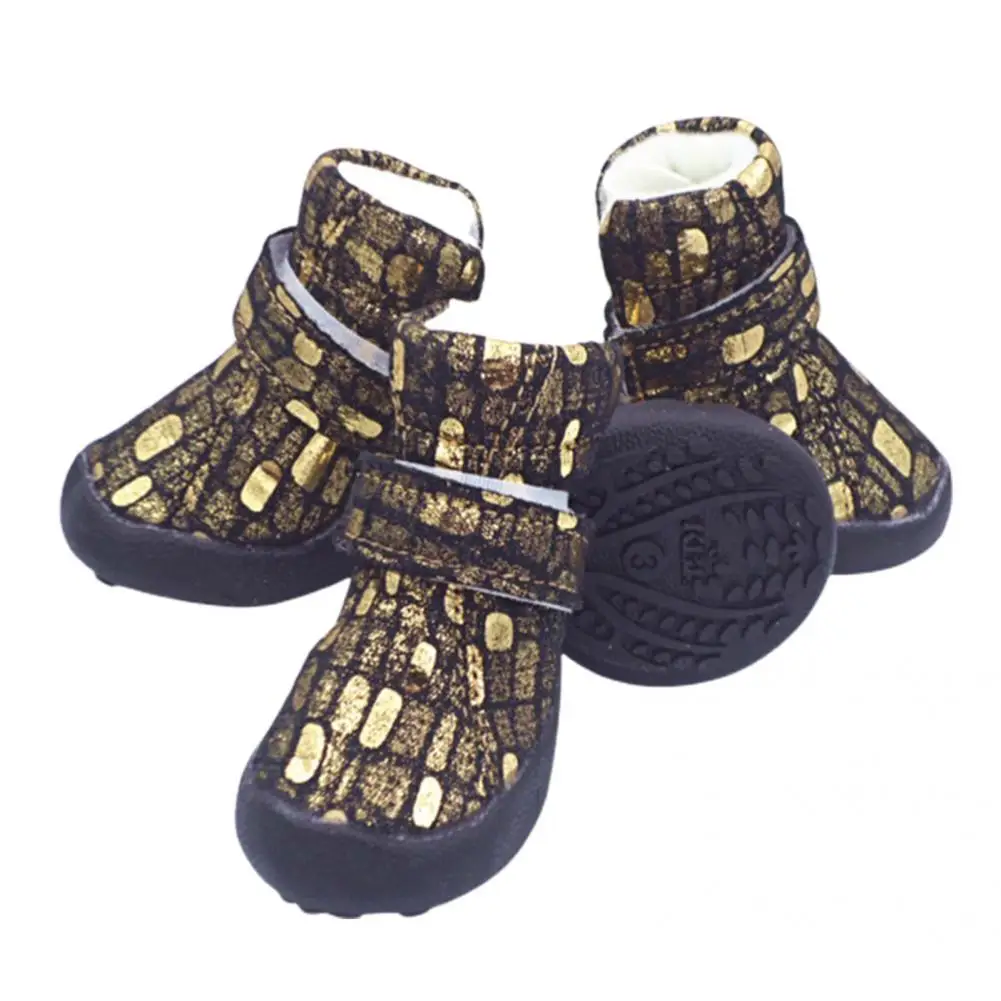 4Pcs Cozy Pet Boots Soft Sole Mild to Skin Dog Shoes Dog Sports Shoes