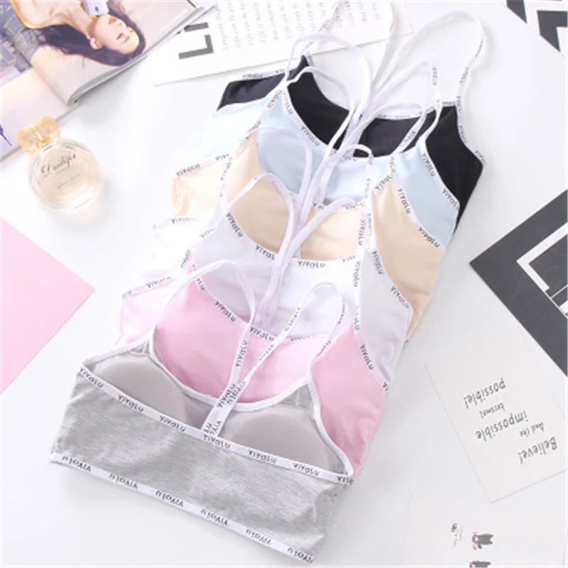 Beautiful back sling wrapped chest strap chest pad bottoming underwear wrapped chest sports vest letter tube top sport bra