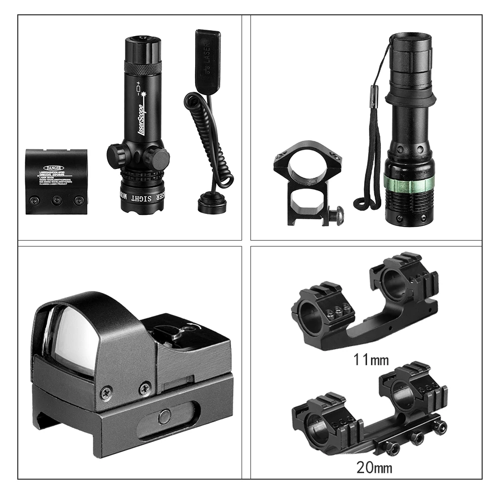 Imagem -02 - Vomz 624x50 Aoeg Rangefinder Vista Rifle Escopo com Holográfico Retículo Vista Ponto Vermelho Ponto Verde Laser Combinação Riflescope