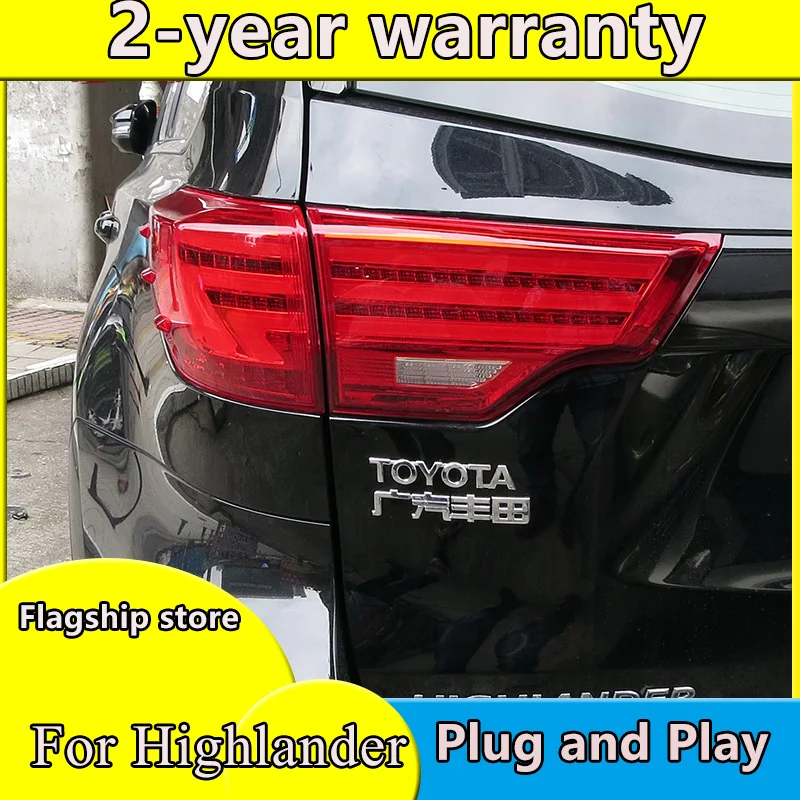 car styling For Toyota Highlander taillights 2015-2019 Highlander rear lights dedicated car light led taillight assembly