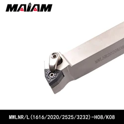 External turning tool rod MWLN MWLNR1616 MWLNL1616 H08 MWLNR2020 MWLNL2020 MWLNR2525 MWLNL2525 MWLNR3232 K08 WNMG Peach insert