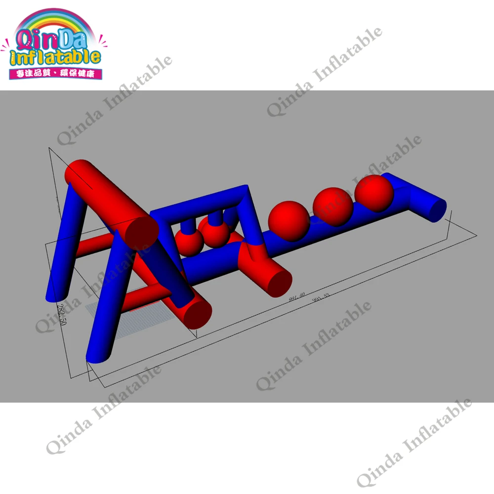 Air Free Pump 10X3m Inflatable Water Obstacle Course For Swimming Pool