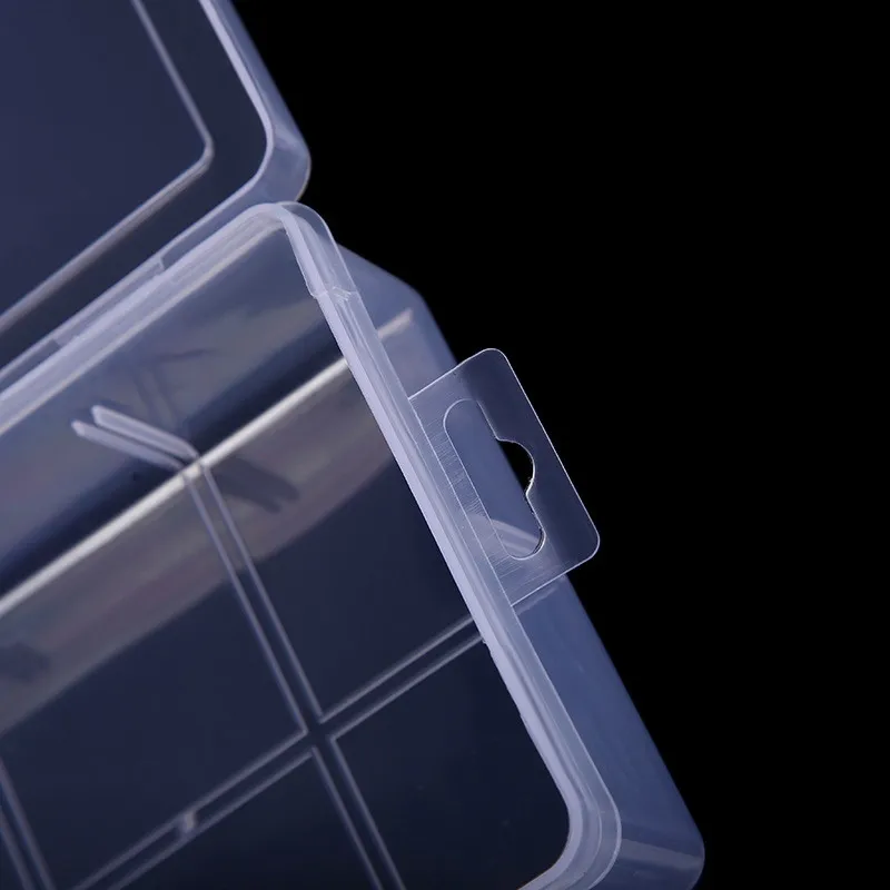 Lightweight Transparent Plastic Storage Box, Dustproof Design, Great for Storing Nails, Pills, Beads, and Small Accessories