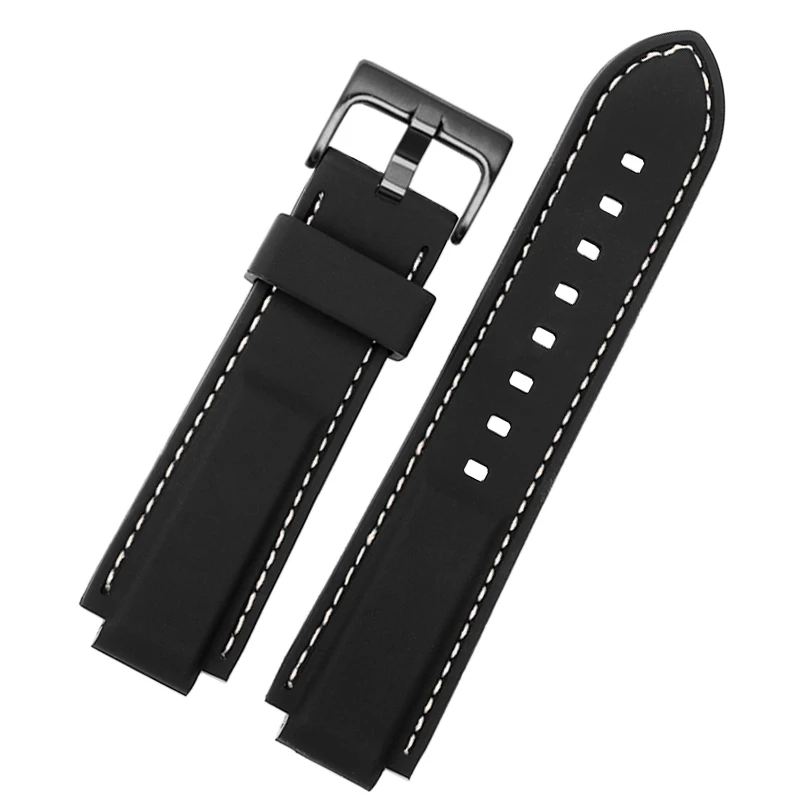 for men\'s Timex E-tide Compass T2N720 T2N721 TW2T76300 waterproof soft Silicone Rubber Watchband  strap with tools Screw pins