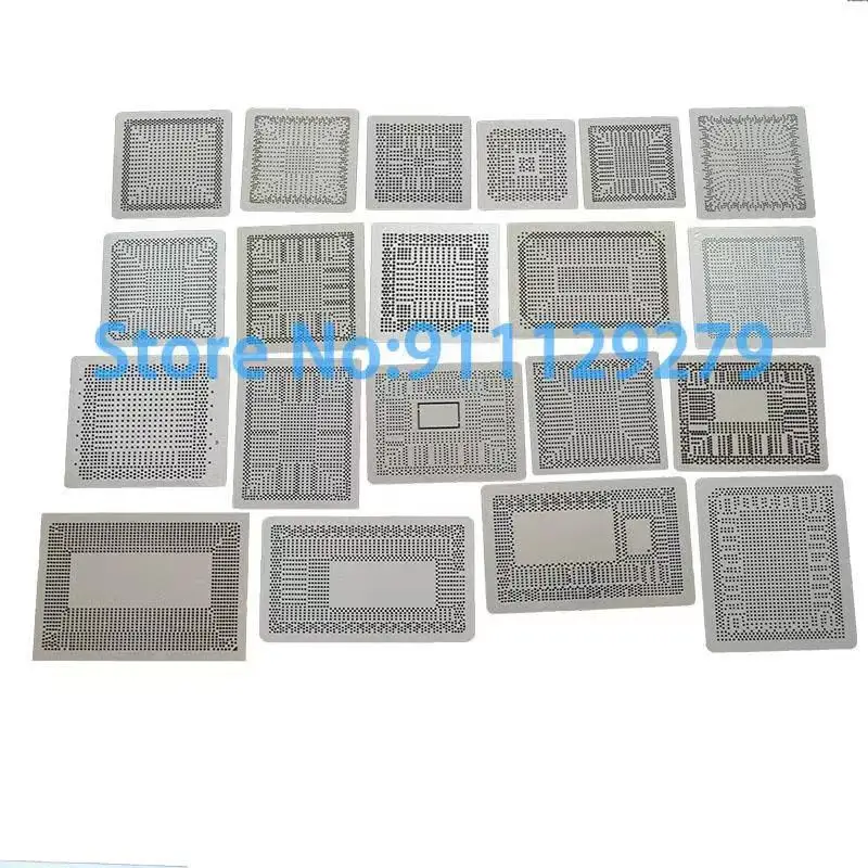 20pcs 90*90mm Stencil Set Ryzen 5 4500U Ryzen 3 I3 I5 I7 E2-9000e EM900EANN23AC EME450GBB22GV YM2200C4T2OFB BGA CPU Template