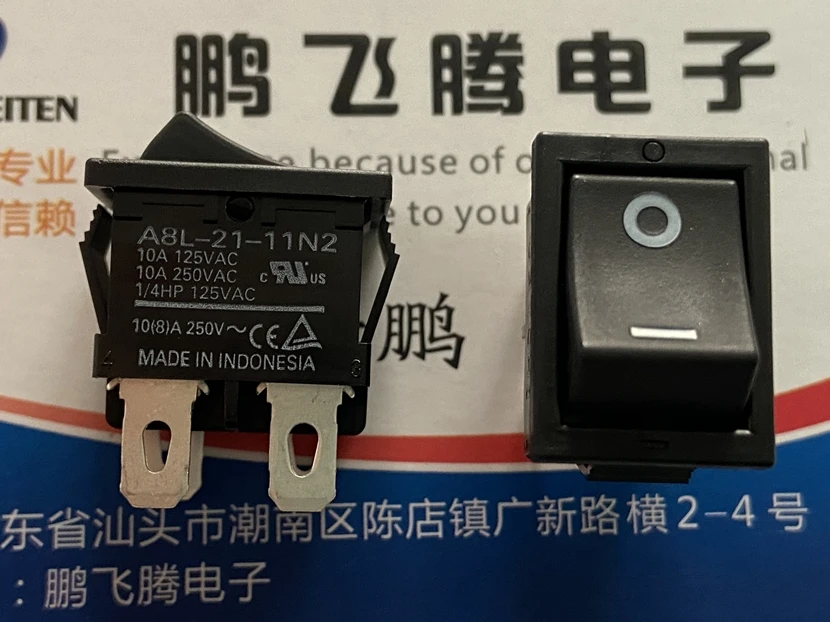 Imagem -02 - Japão A8l2111n2 Alta Corrente Interruptor de Balancim Pés Engrenagem Rocker Power Switch 10a250v Peças