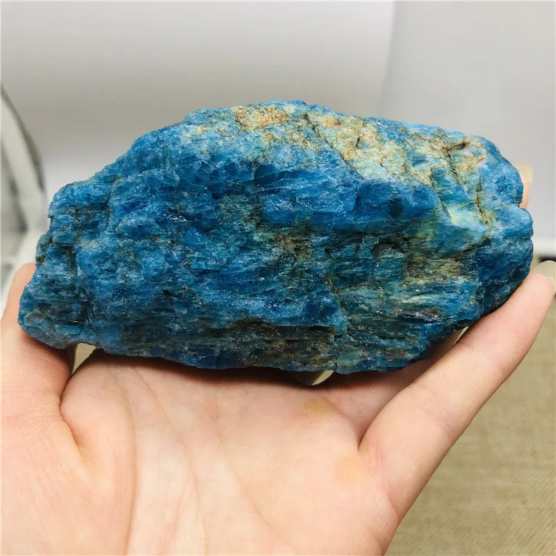 Natural Raw blue apatite stone mineral stone specimen