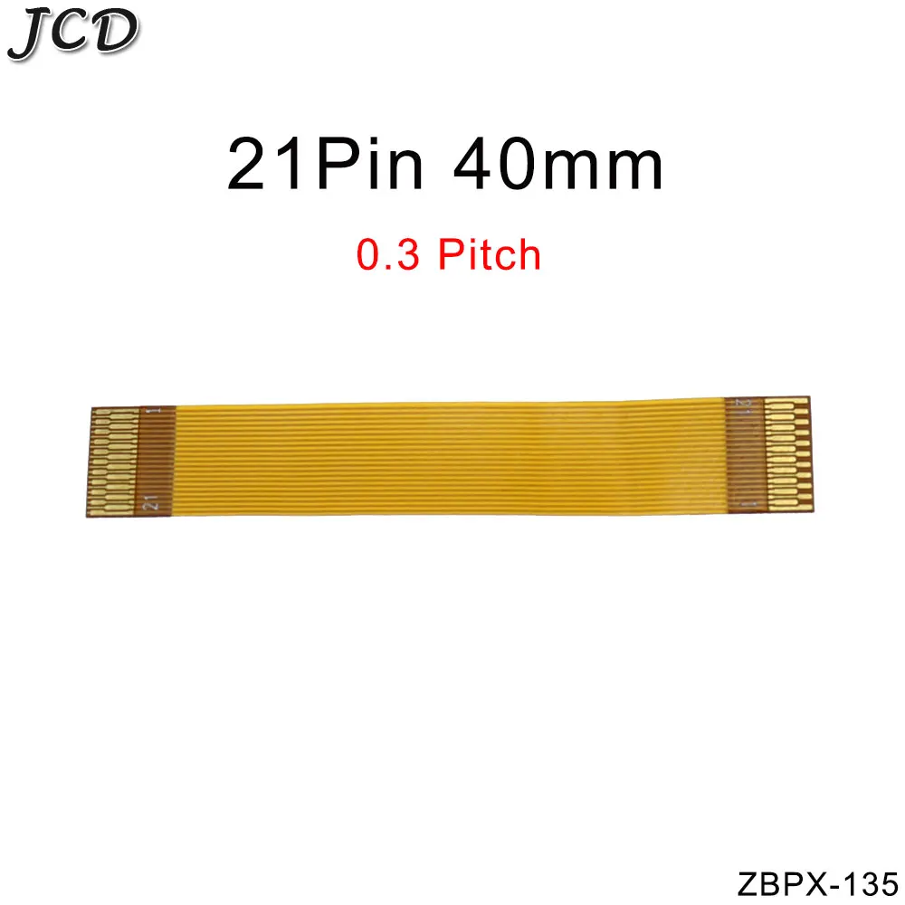 JCD 0.3 mm Pitch 13 21 23 25 27 21 33 39 45 51 Pin FFC FPC Flexible Flat Cable Forward Direction  FPC Connector cable