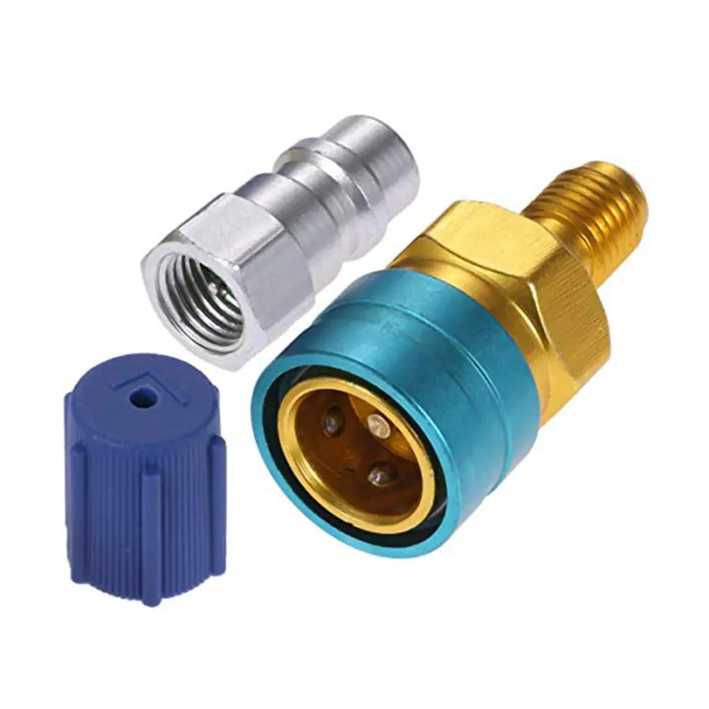 R1234YF To R134a Low Side Fitting Hose Adapter Quick Connector Conditioning Air Refrigerant Car Quick Easy And Coupling QC1234L