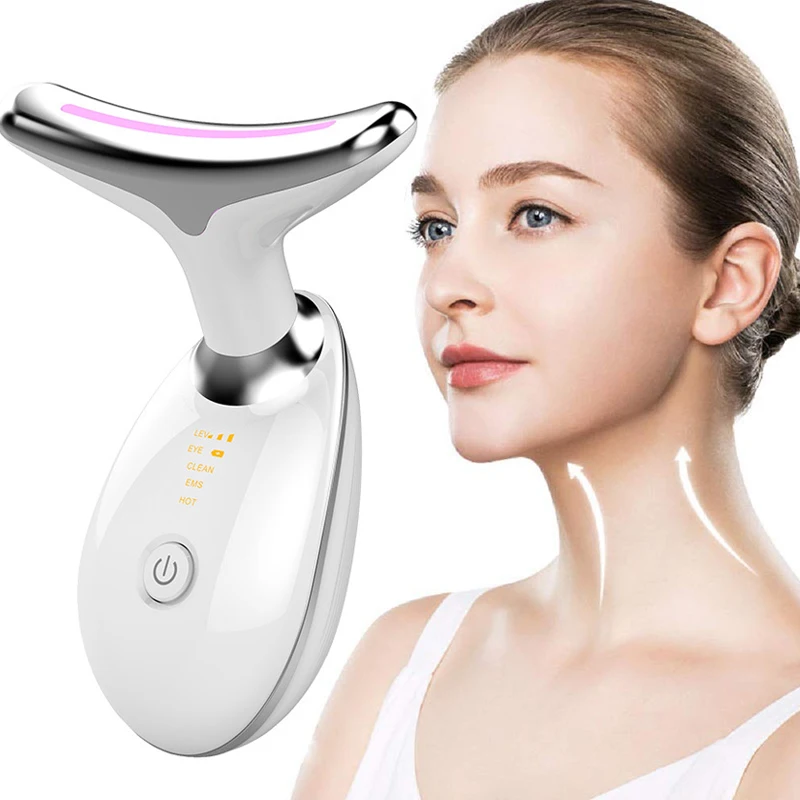 Dispositivo de belleza para el cuello y la cara, máquina de estiramiento Facial EMS, masajeador Facial, Reduce la papada, antiarrugas, herramientas para el cuidado de la piel