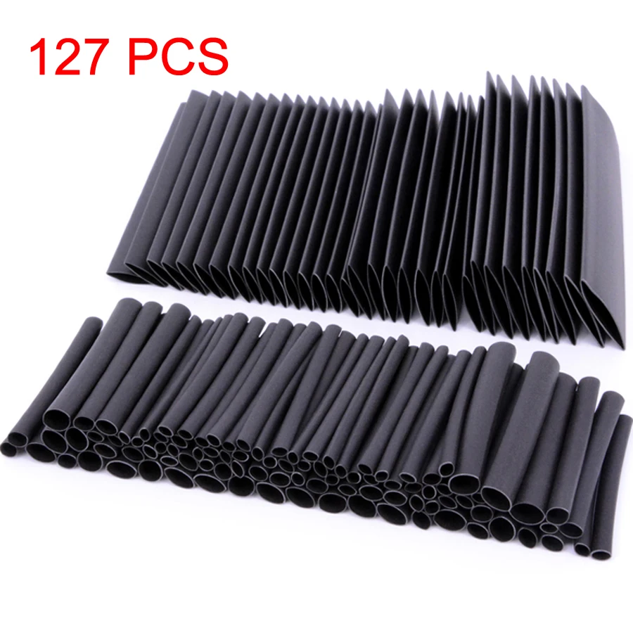 127Pcs/Set Heat Shrink Tube Termoretractil Polyolefin Shrinking Insulated Sleeving Tubing Wrap Wire Cable Sleeve Assorted Kit