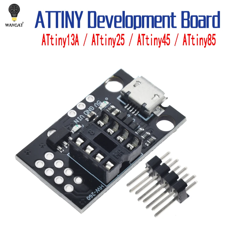 ATtiny13A / ATtiny25 / ATtiny45 / ATtiny85 Pluggable ATTINY Development Programming Bare Board
