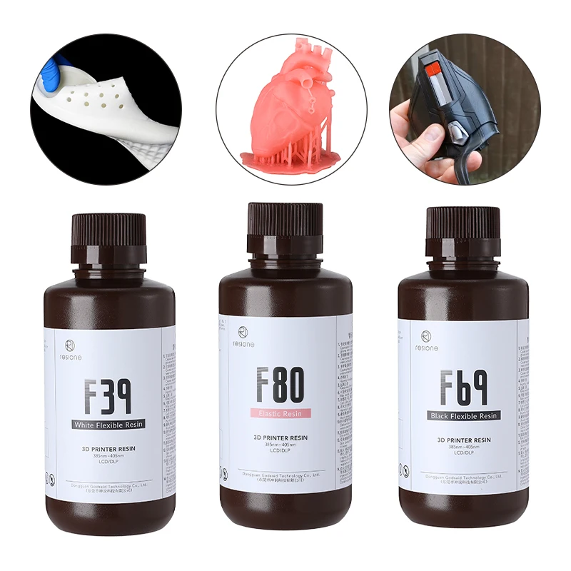 

Resione 500g Tear Resistant Flexible 3D Printing Liquid Resin For Elegoo Anycubic Resin 3D Printer SLA DLP LCD