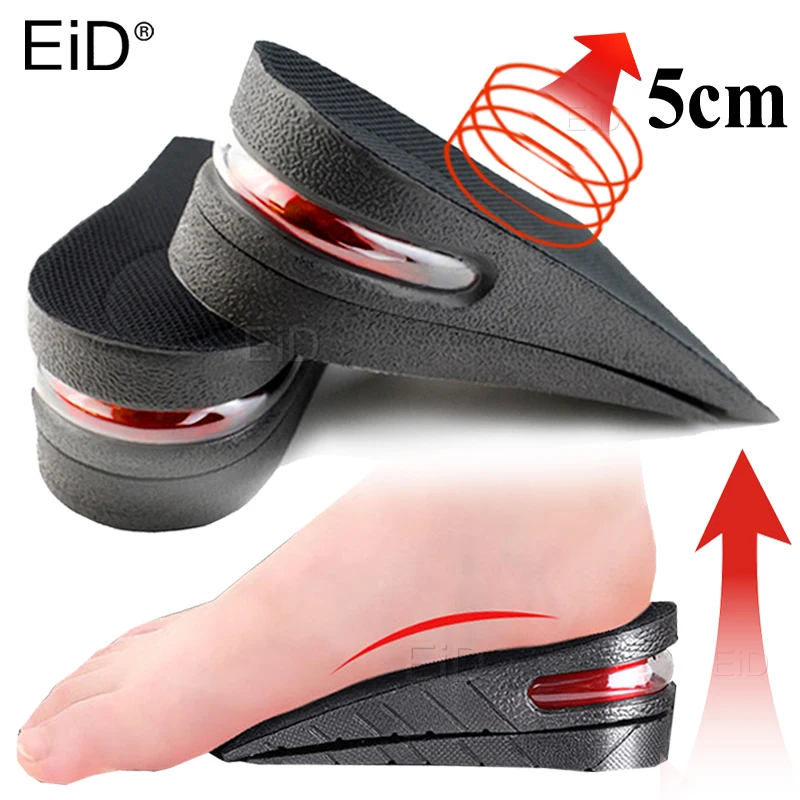 EiD Invisible Height Increase Insoles Adjustable 2Layer 3CM/4.5CM Air Cushion Pads Elevator Soles Insole Inserts For Shoe Unisex