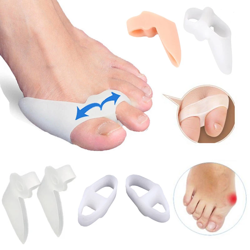 Big Toe Straightener Thumb Valgus Protector Silicone Gel Foot Fingers Toe Separator Bunion Adjuster Feet Pads Relief Foot Pain