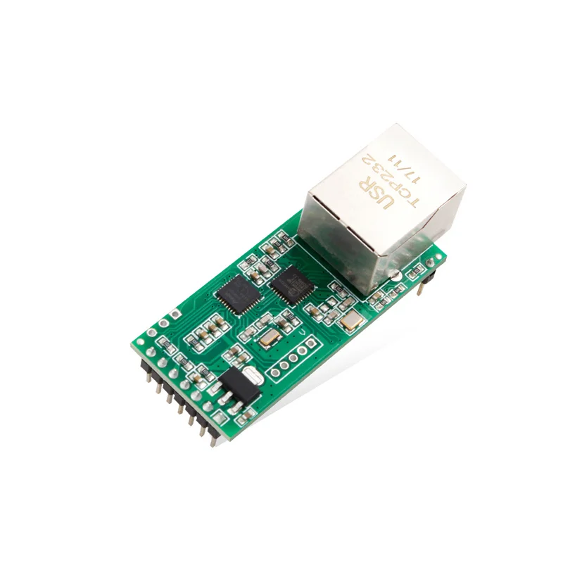 100PCS USR-TCP232-T2 Tiny Serial Ethernet Converter Module Serial UART TTL to Ethernet TCPIP Module Support DHCP and DNS