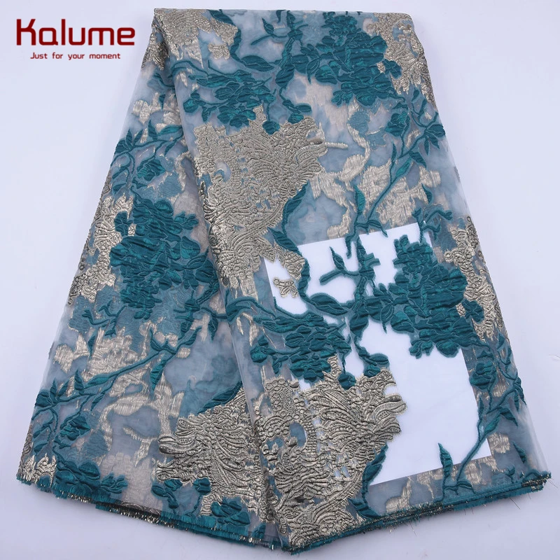 Kalume African Lace Fabric Brocade Lace Fabric High Quality Nigerian Lace Material French Jacquard Lace Fabric For Party 2078