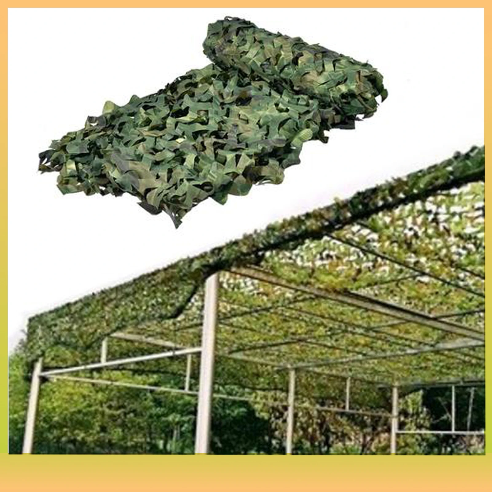 

Woodland Camo Netting Camouflage Net 3D Leaf Privacy Protection Camouflage Mesh For Camping Forest Garden Decoration Landscape