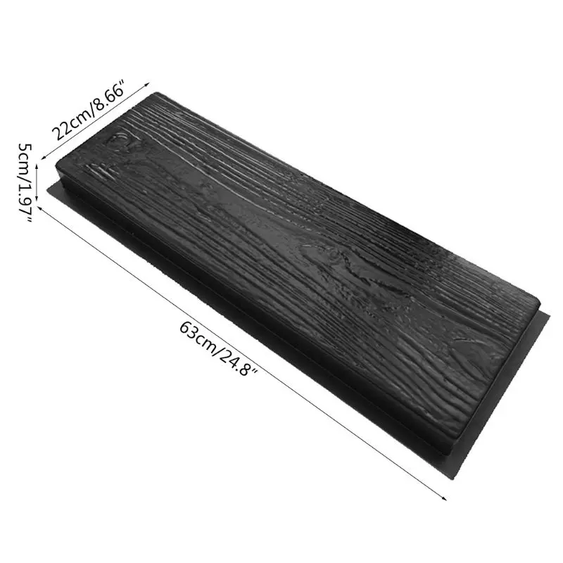 2pcs Imitation Wood Grain DIY Path Maker Paving Cement Brick Mold Stepping Pavement Road Concrete Mould