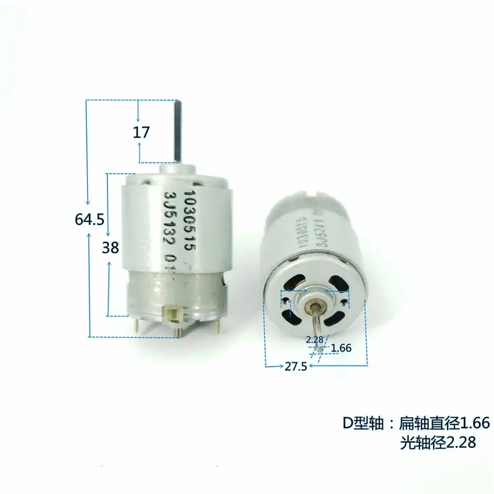 JOHNSON RS-380 Micro 380 DC Motor 12V~24V 13000RPM High Speed Large Torque for Electric Drill Garden Tools Toy Model