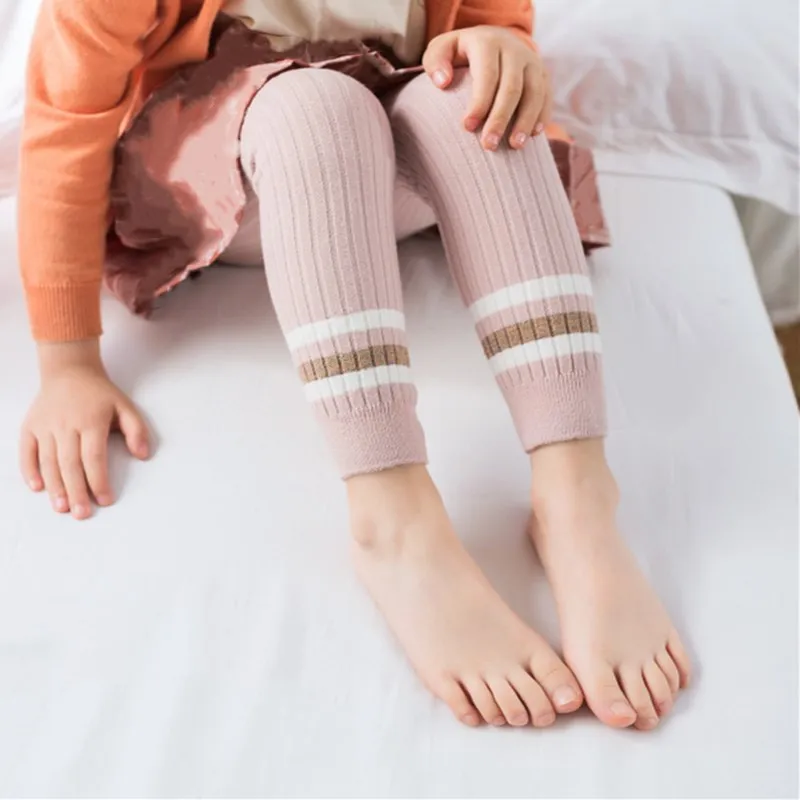 

1 Piece Printed Baby Girls Leggings Striped Pattern Girls Long Pants Autumn Legging For Children Stretchy Warm Children Clothing
