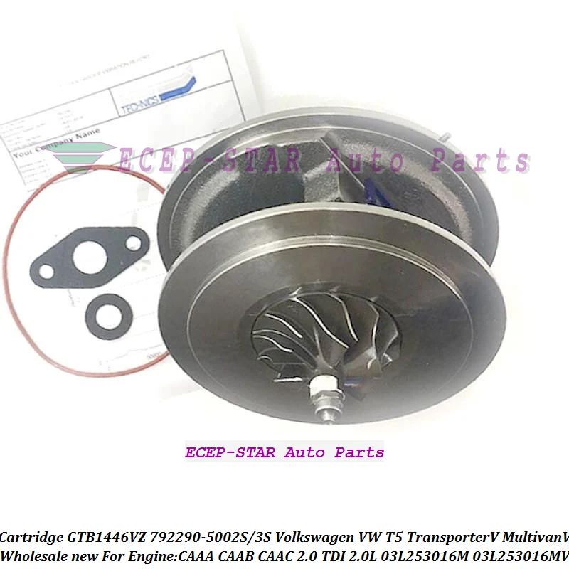 Turbo Cartridge CHRA GTB1446VZ 792290 792290-5002S 792290-5003S 03L253016MV For VW T5 Transporter V Multivan V CAAA CAAB 2.0 TDI