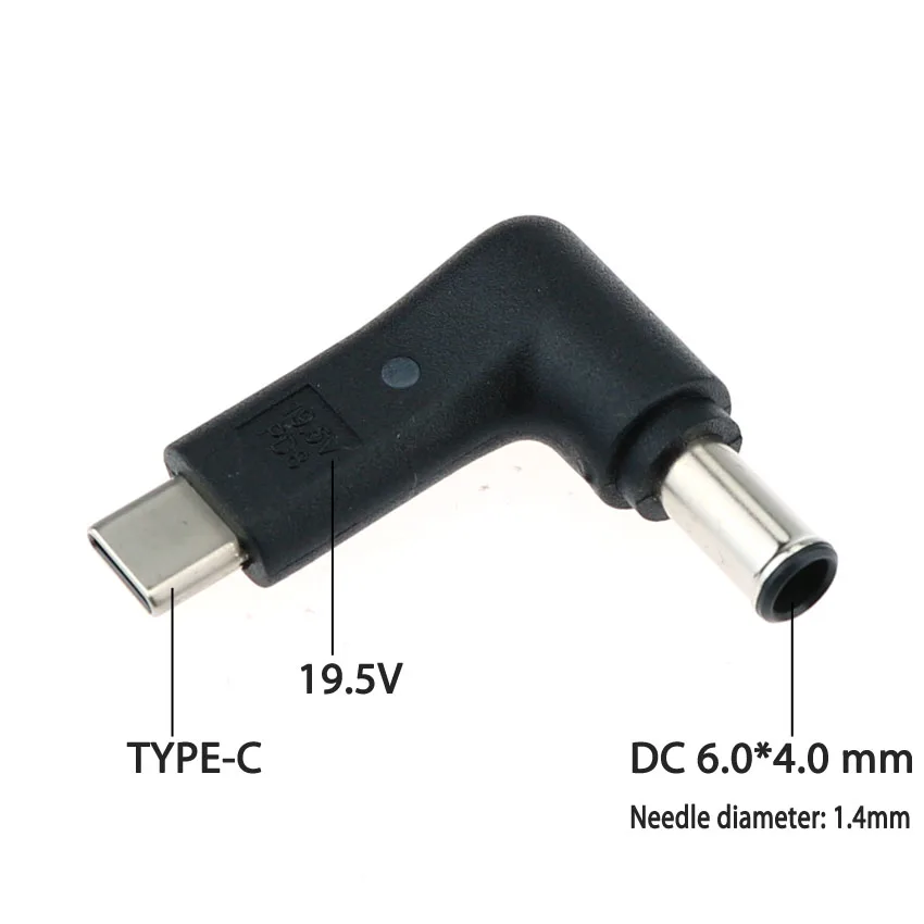 Cltgxdd-USBC電源アダプター,type-c,6.0x4.0mm,LED付き充電コンバーター,ノートブック用