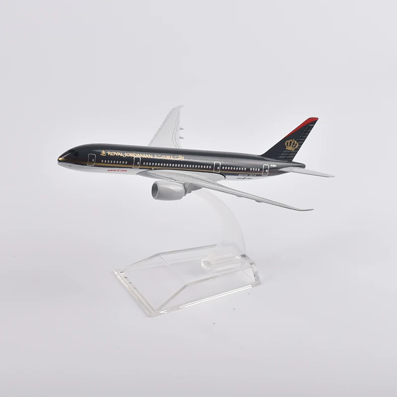 JASON TUTU 16cm ROYAL JORDANIAN Boeing 787 Airplane Model Plane Model Aircraft Diecast Metal 1/400 Scale Planes Dropshipping