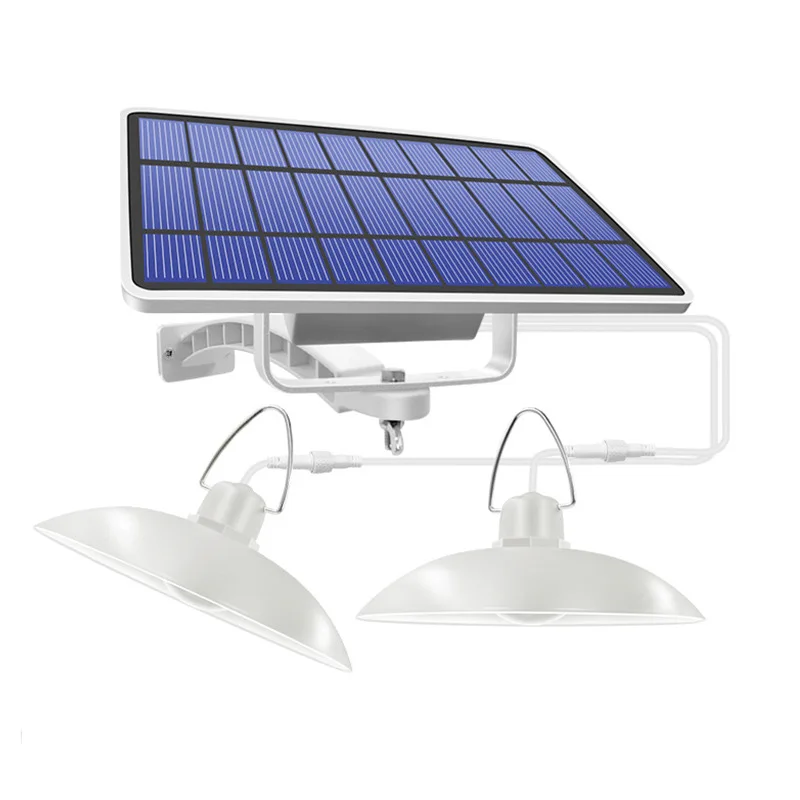 Imagem -05 - Ltoon Dupla Cabeça Solar Luz Pingente ao ar Livre Lâmpada Solar Interior com Linha Quente Branco Branco Iluminação para Acampamento Jardim Casa Quintal